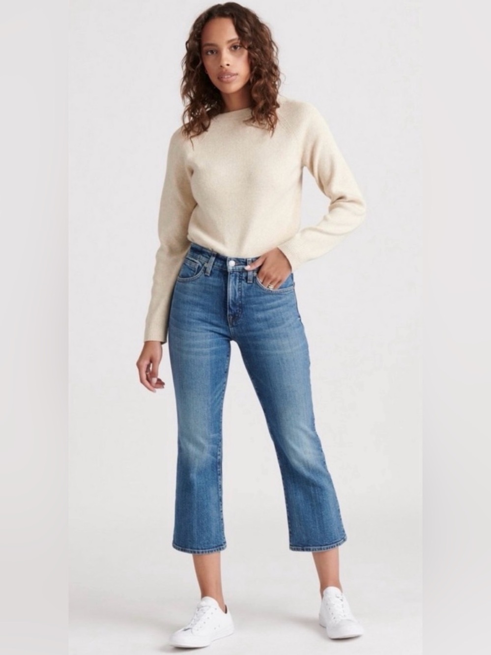 Women’s Lucky Brand Blue Denim - High Rise Cropped Mini Boot Jeans - BRIDGETTE